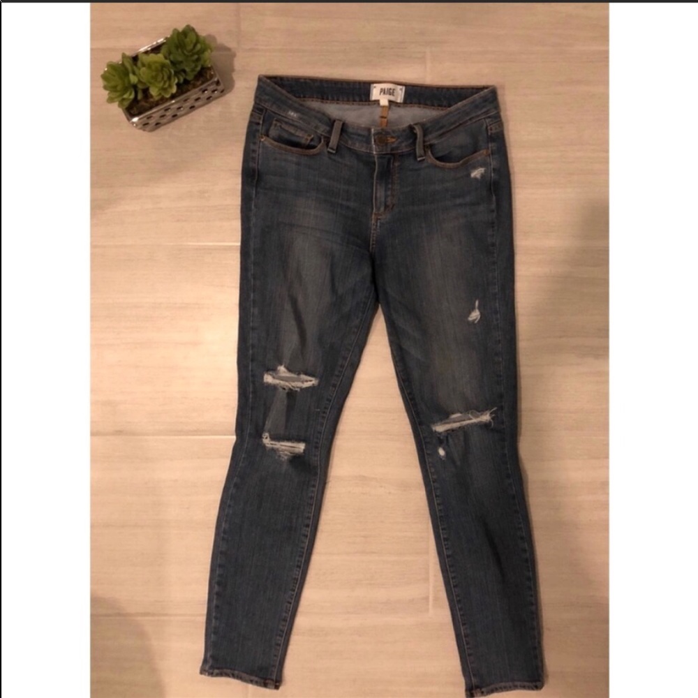 Anthropologie PAIGE Verdugo Destructed Skinny Jean - Picture 2 of 6